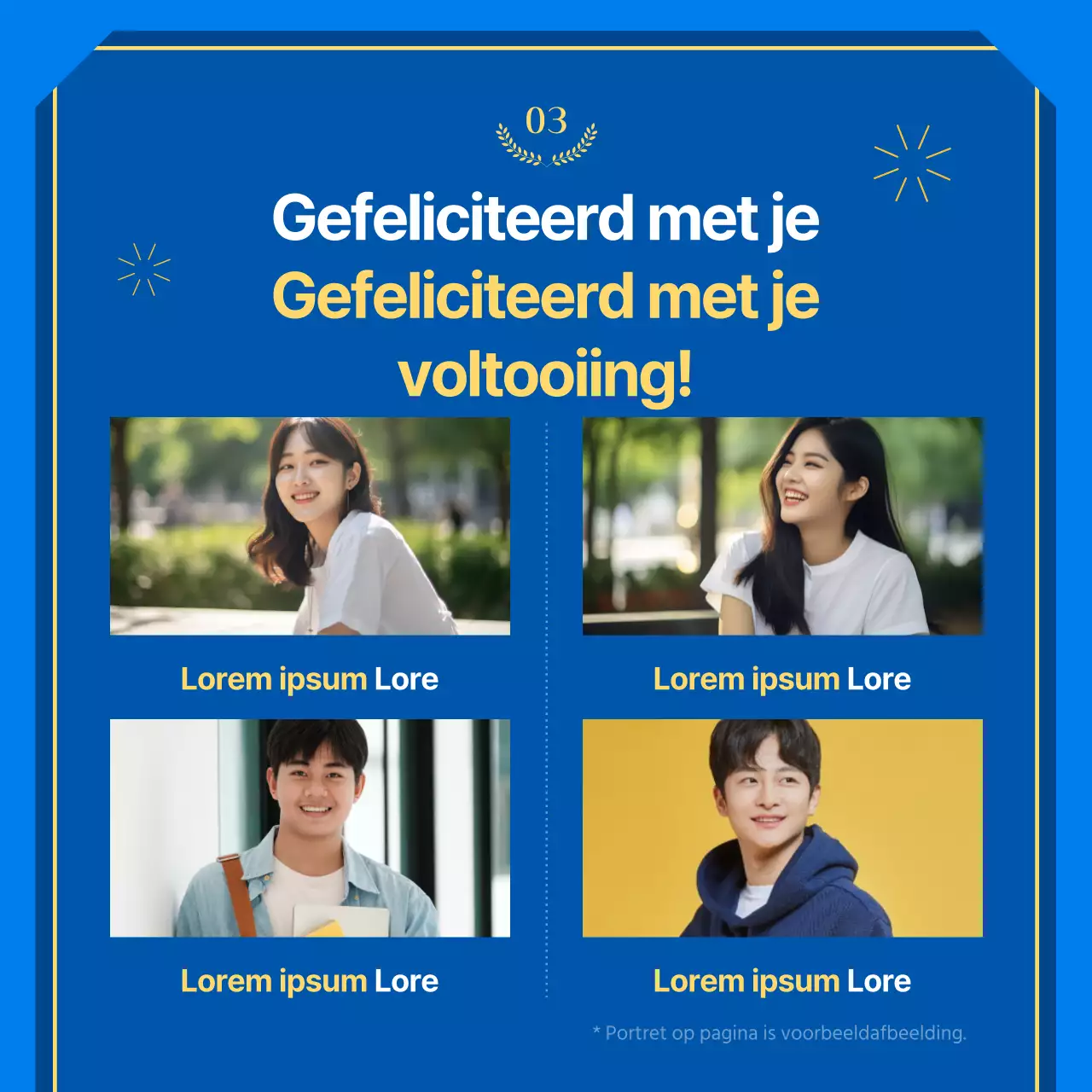 Een kitscherige blauw met gele afwerkpaal