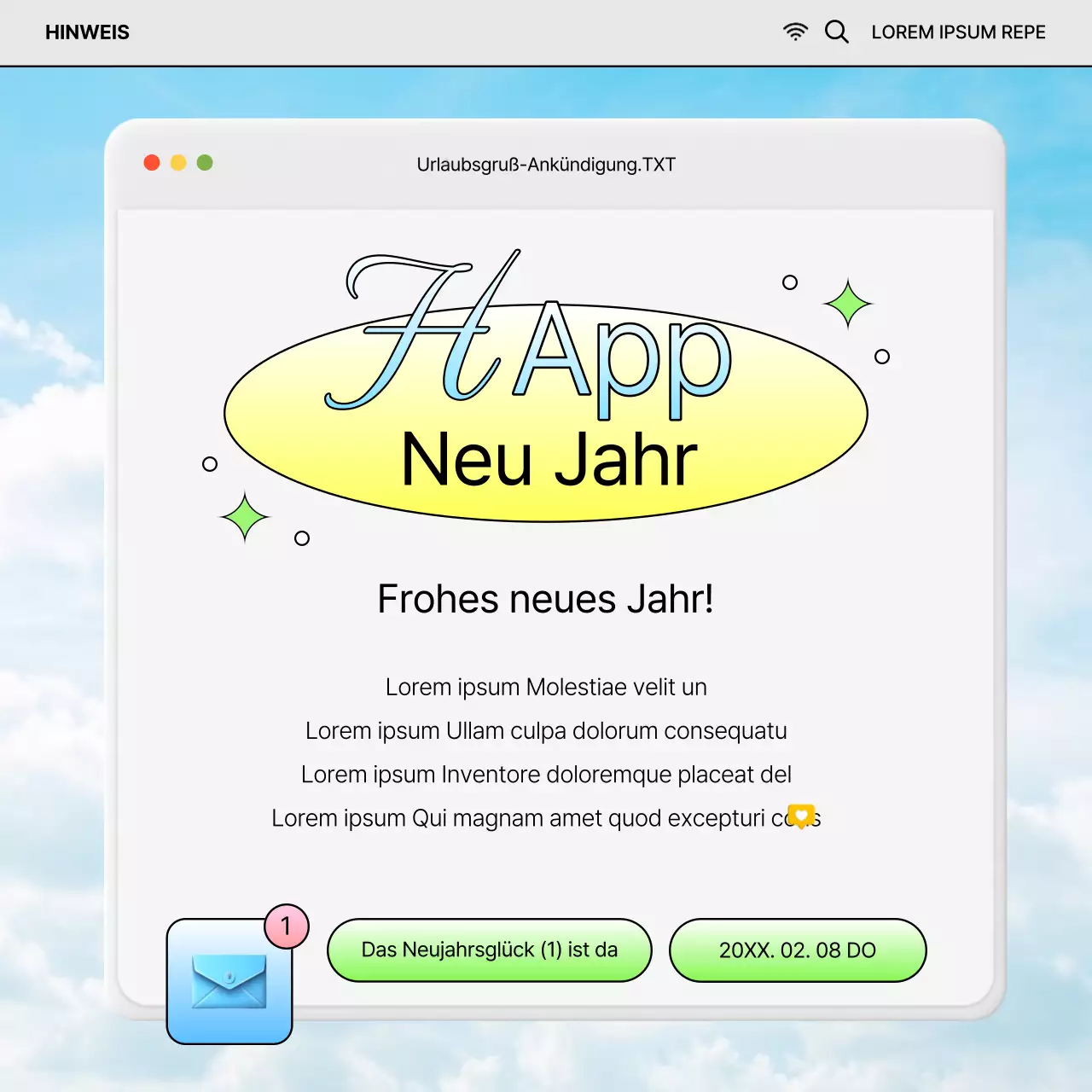 HR-Jahresmitteilungen mit Tendenz zu Chartreuse und Hellblau