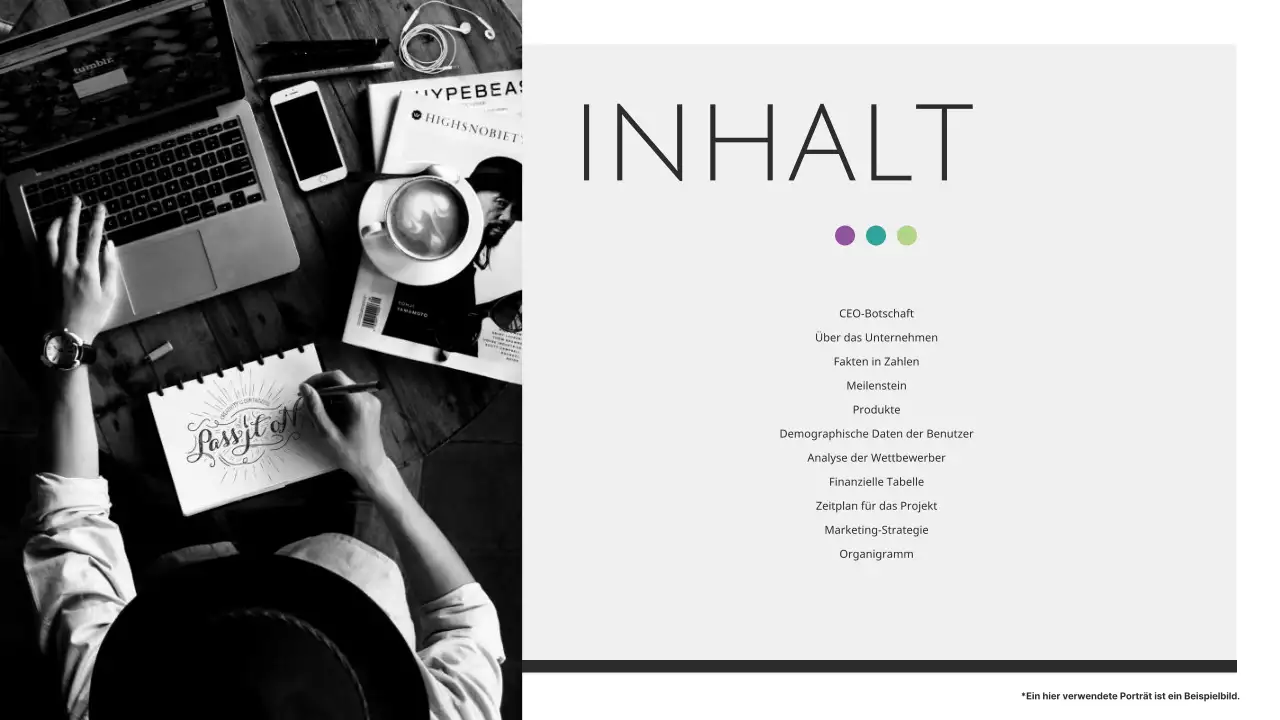 Elegante Geschäftsberichte in Schwarz und Weiß