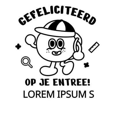 Entree feestartikelen voor basisschool met leuke tekenillustraties