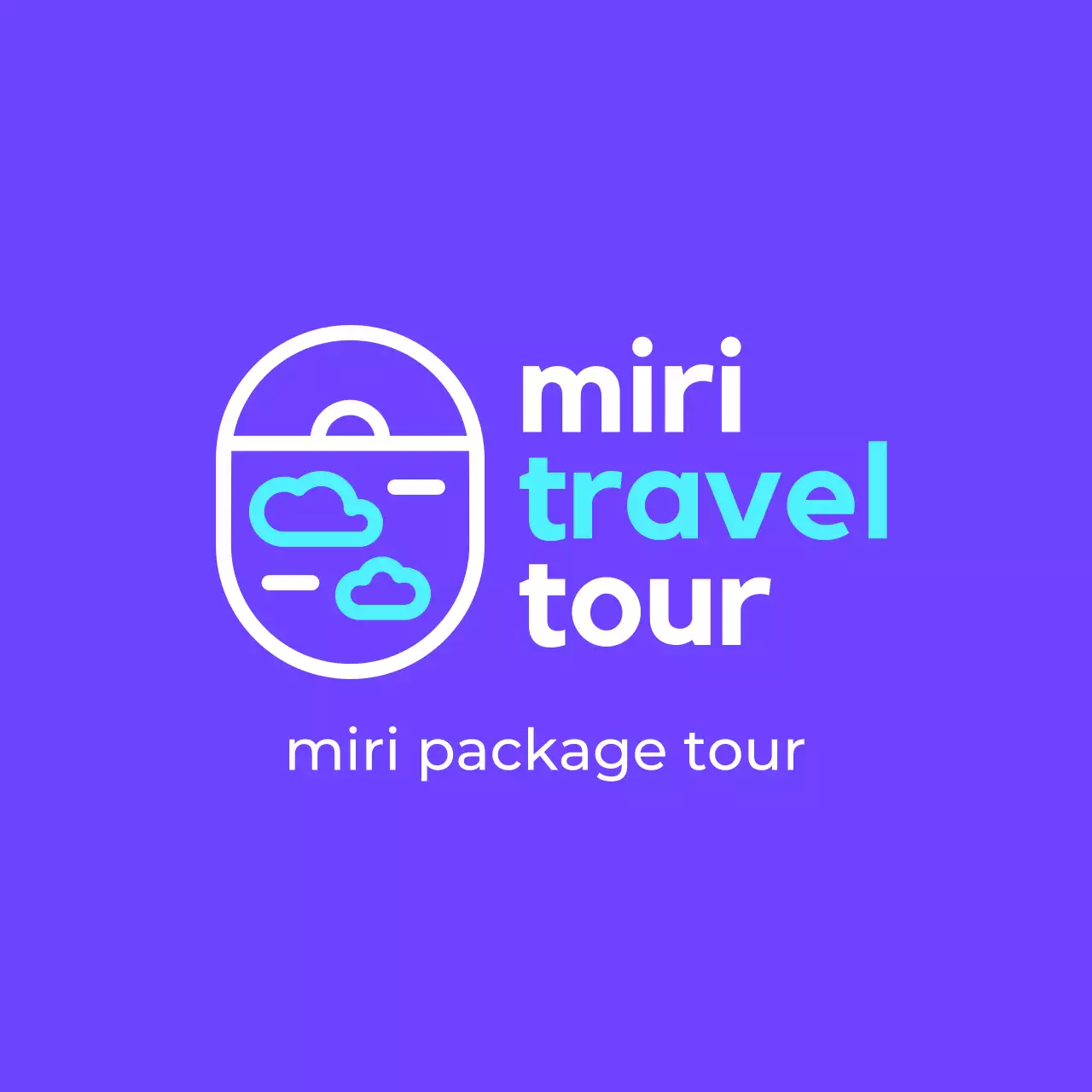 Einfaches, sauberes, illustriertes Reisebüro-Logo