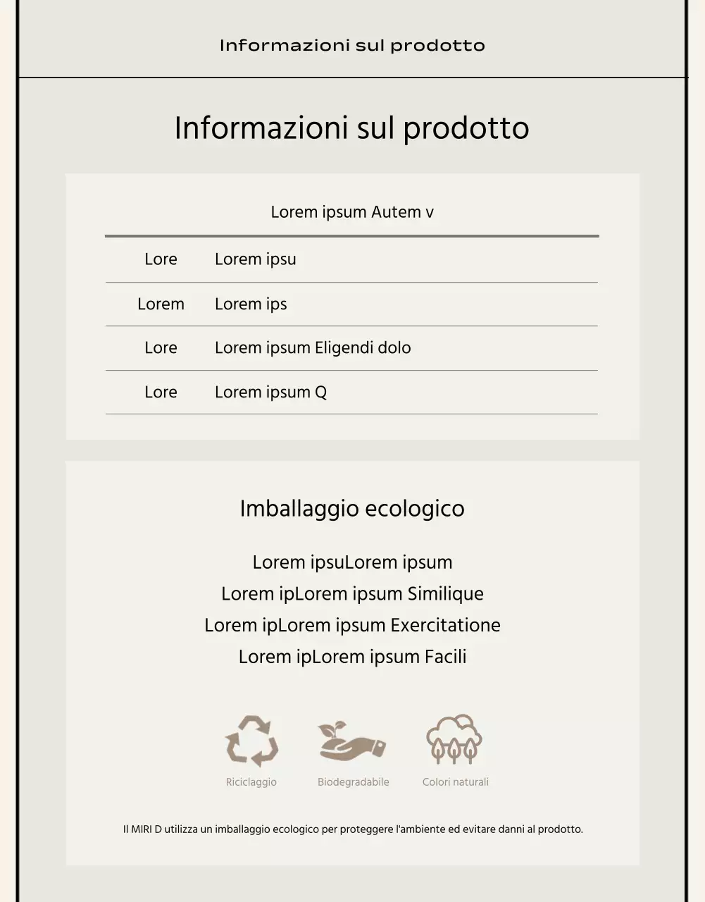 Stile essenziale in nero e beige Marchio commerciale