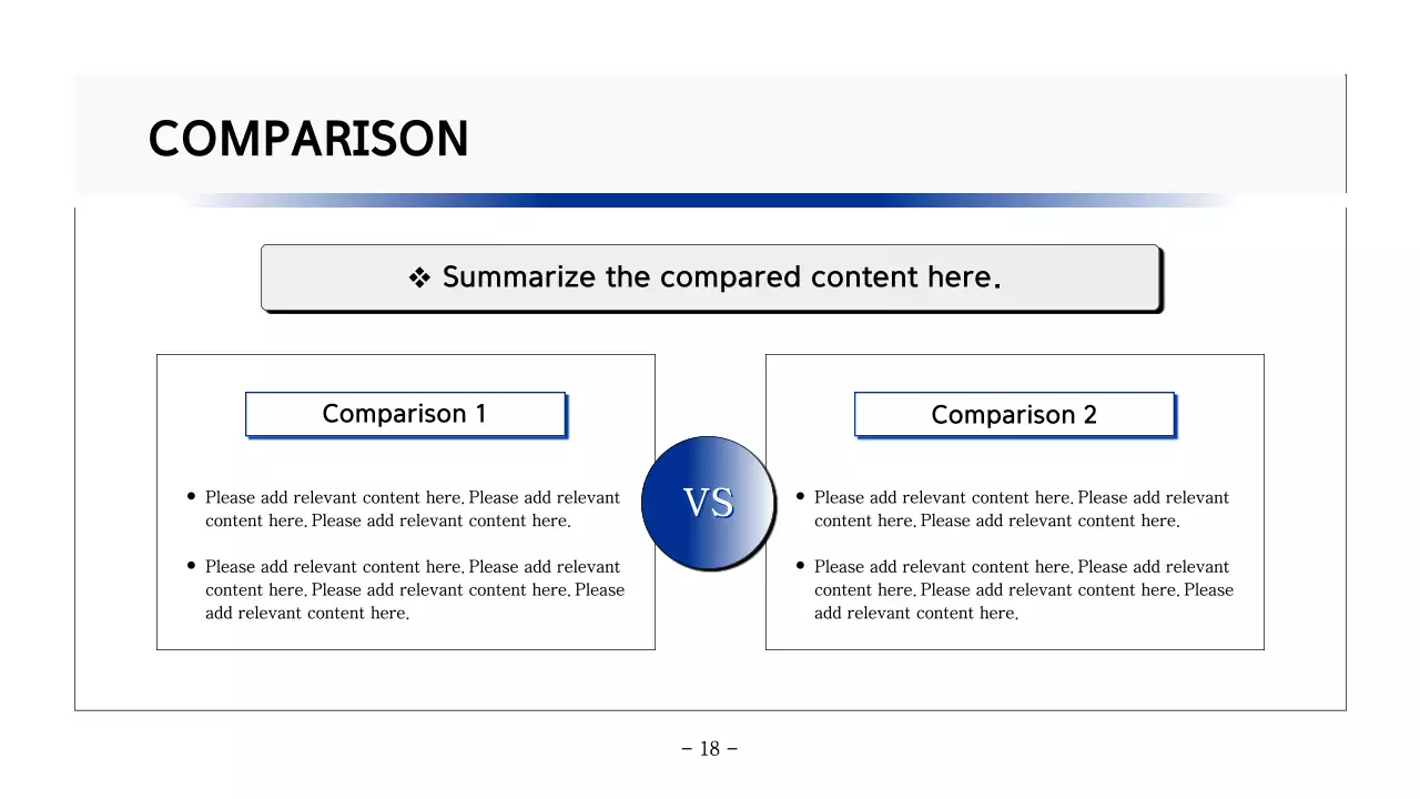 Basic printable report in navy blue and gray