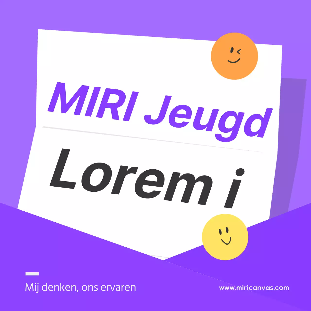 Een eenvoudig paars-wit wervingspraatje voor de gemeenschap