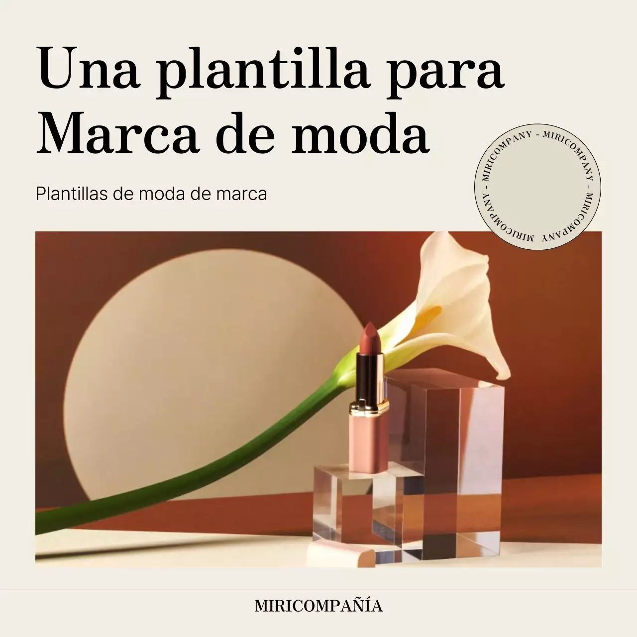 Un sencillo informe de marca en beige