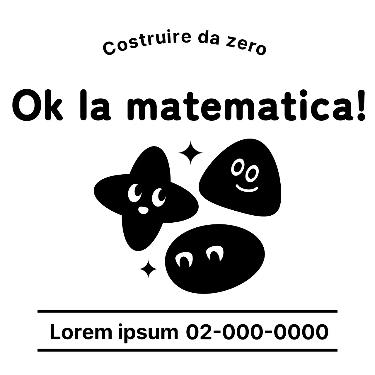 Design della scuola di matematica con forme simpatiche