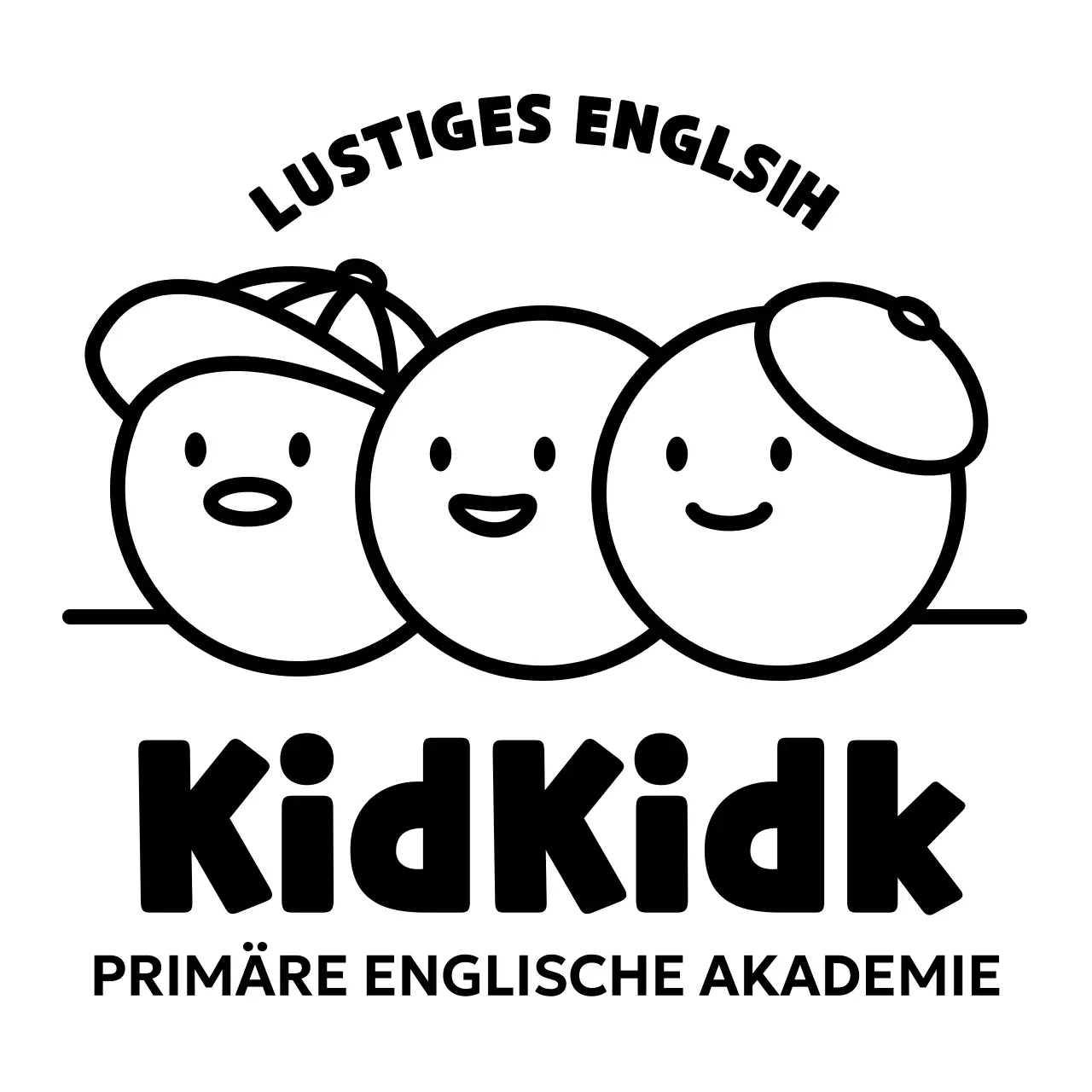 Englisch Sprache Schule Design mit niedlichen Kreis Illustration