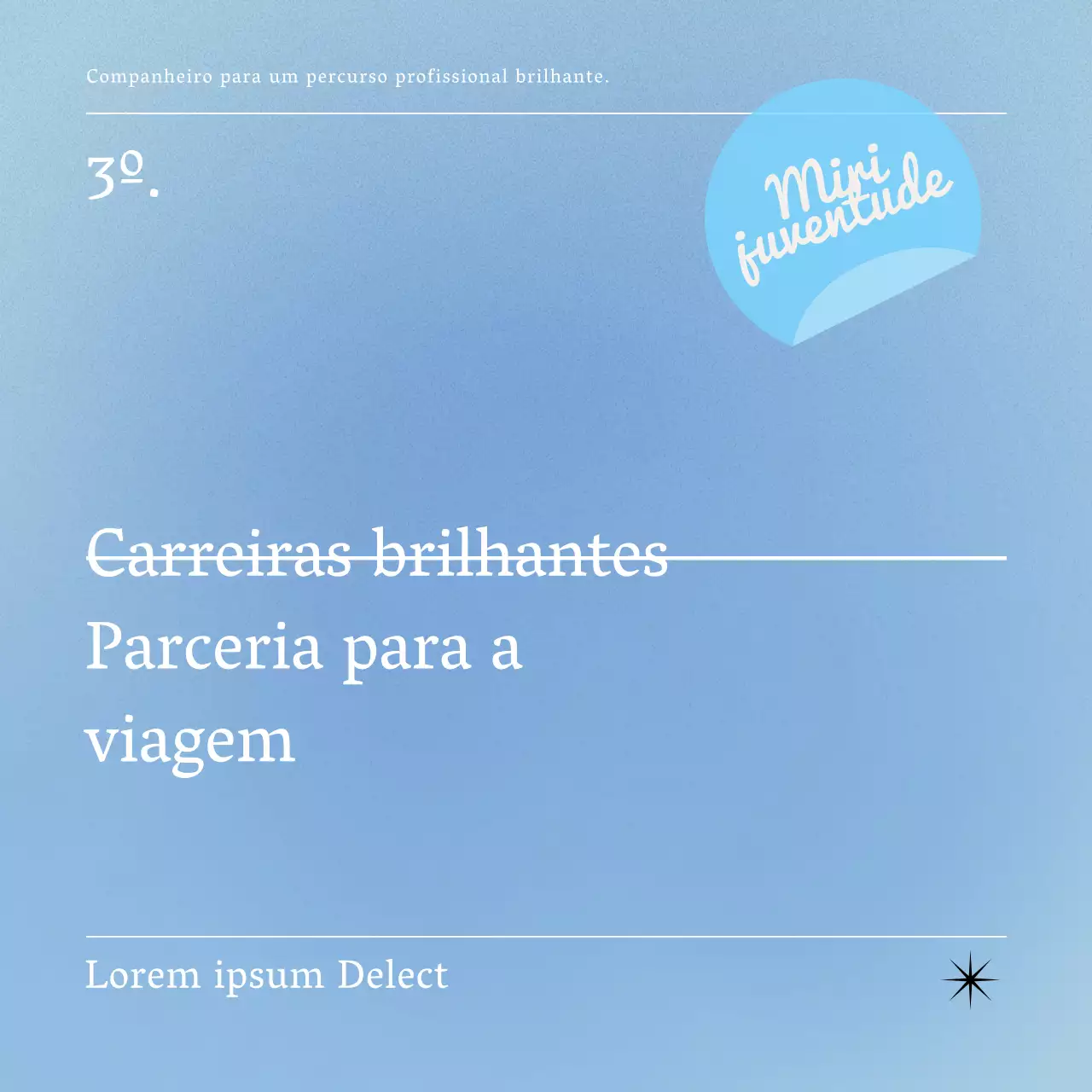 Promover um recrutamento comunitário moderno em azul claro e cinzento