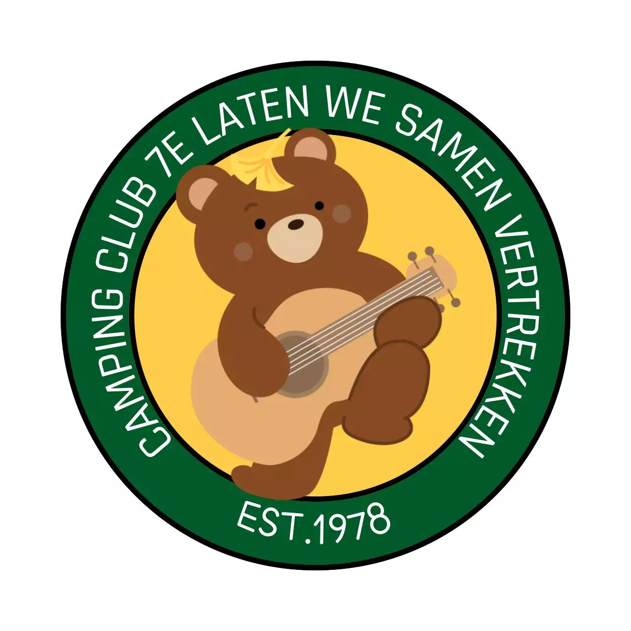 Een campingclub met een schattig concept met teddyberen