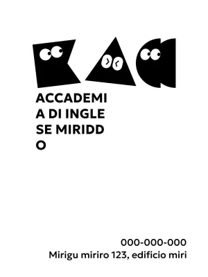 Un'accademia di lingua inglese con un simpatico concetto di personaggi dei cartoni animati