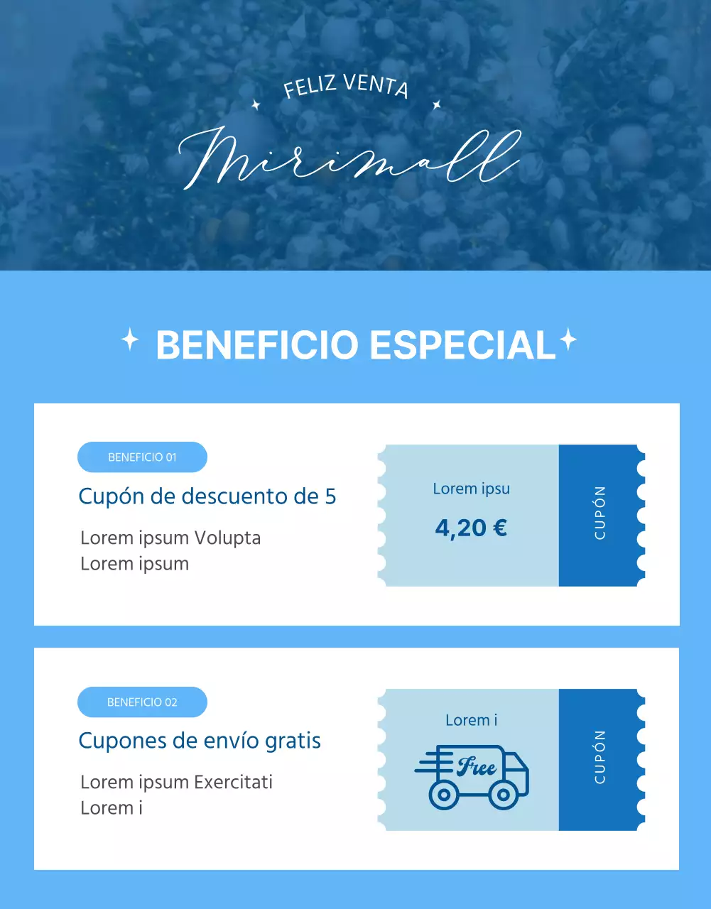 Promover la ropa de invierno moderna en azul y azul claro