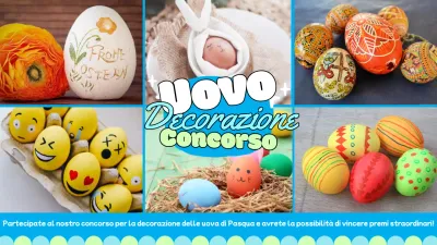 Promuovete un concorso di decorazione di uova azzurre