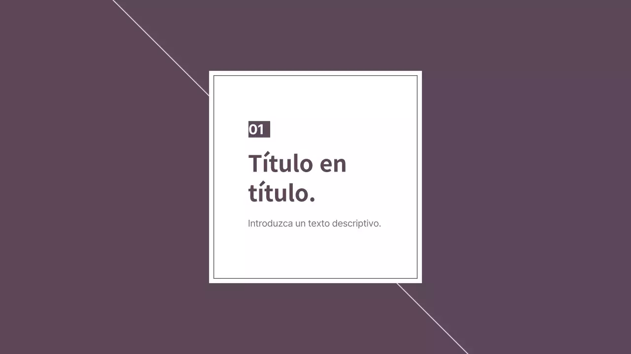 Explicación del diseño de estilo minimalista en morado