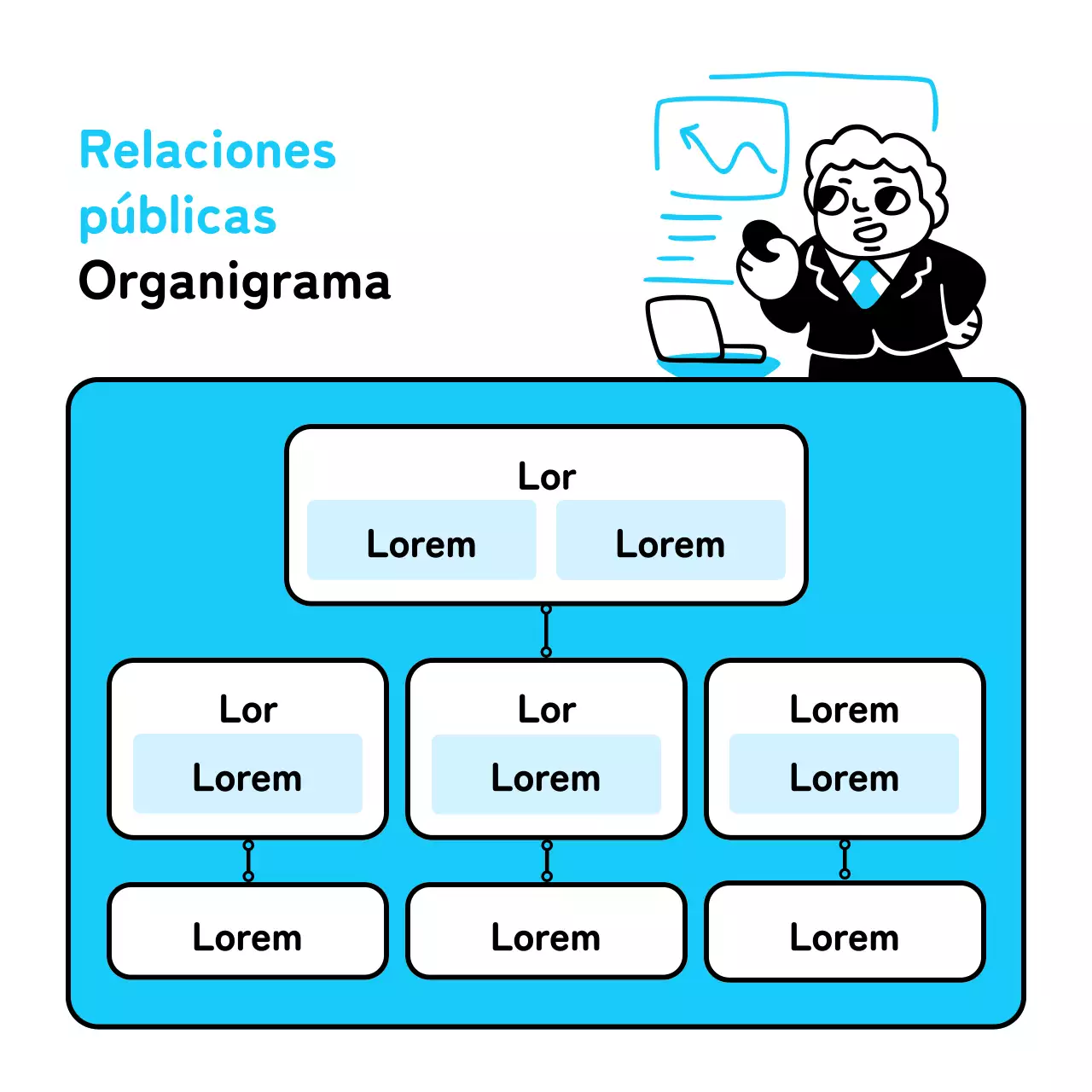 Un simple anuncio de reorganización en azul claro
