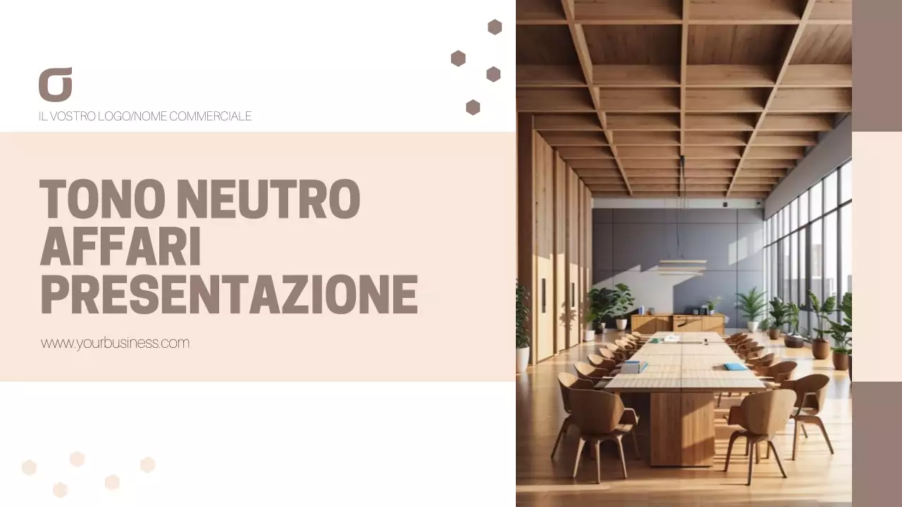 Materiali business classici in beige e marrone