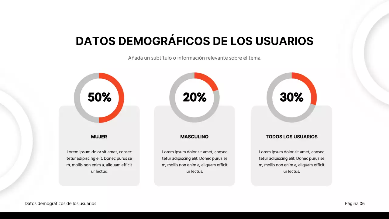 Material clásico para informes comerciales en negro y rojo