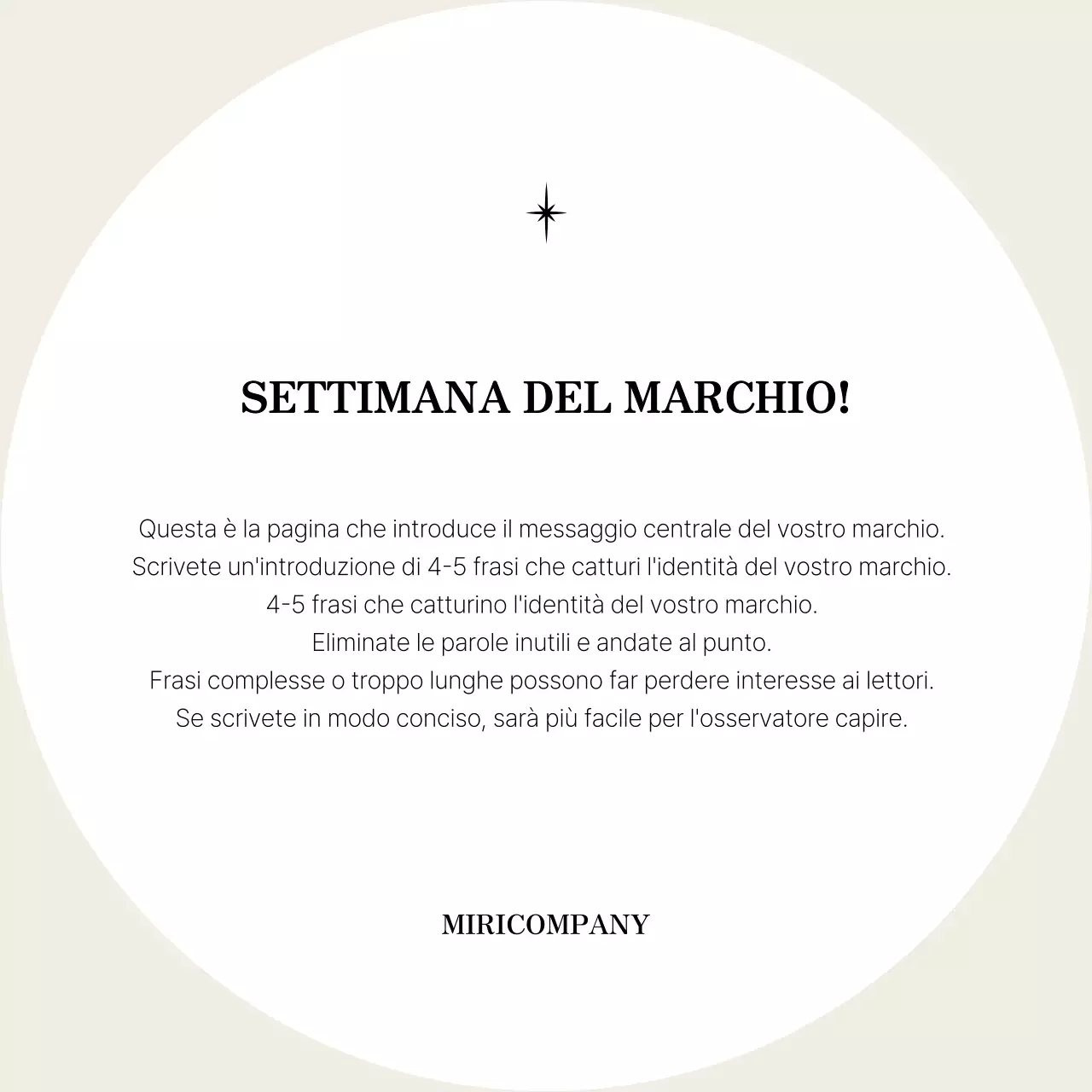 Un semplice brief di marca in beige
