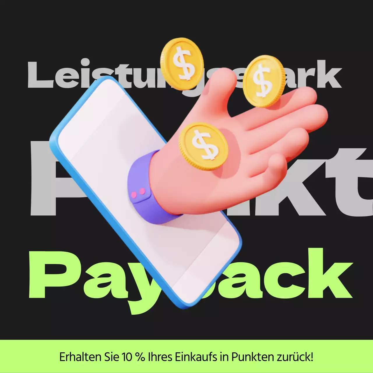 Cyberpunk points payback post in schwarz und lindgrün