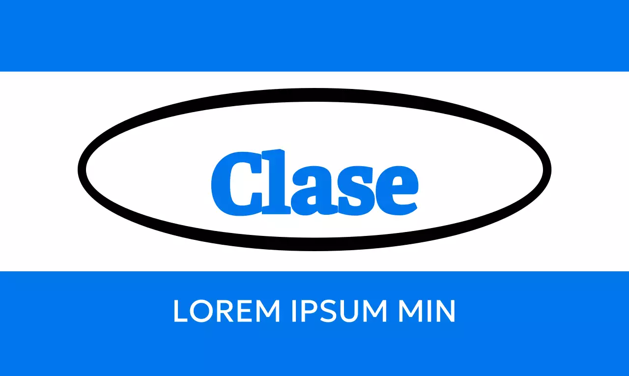 Diseño limpio con fondo azul y un círculo en el centro