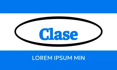 Diseño limpio con fondo azul y un círculo en el centro