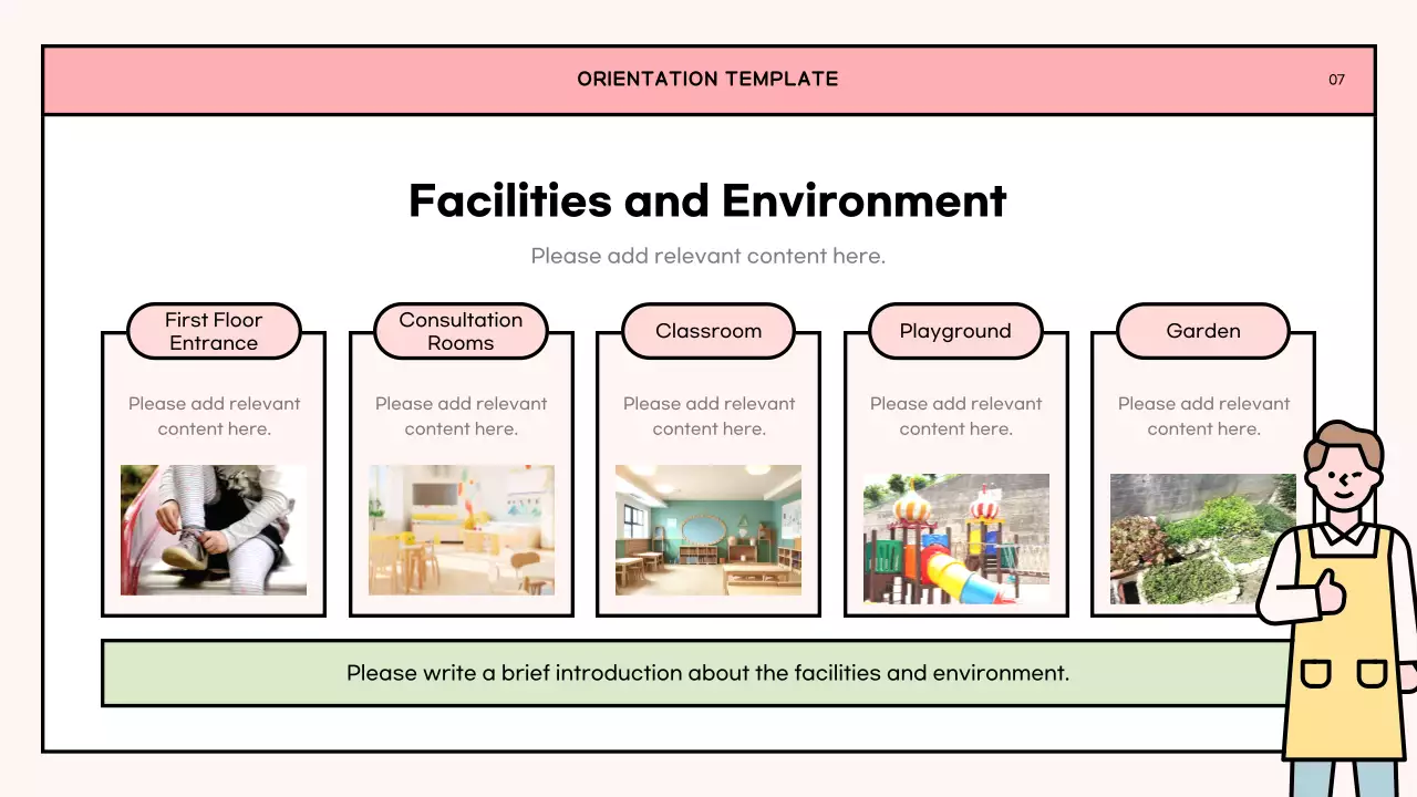 Pink Simple Kindergarten Guide Presentation