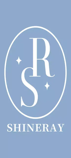 Lujoso salón de belleza con logotipo alfabético con óvalos y purpurina