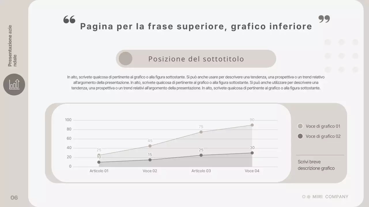 Una presentazione aziendale semplice e beige