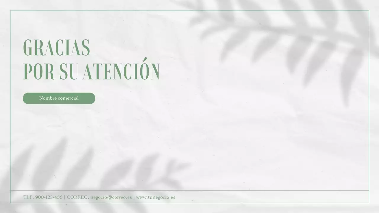 Materiales para informes empresariales en blanco y verde con temática de la naturaleza