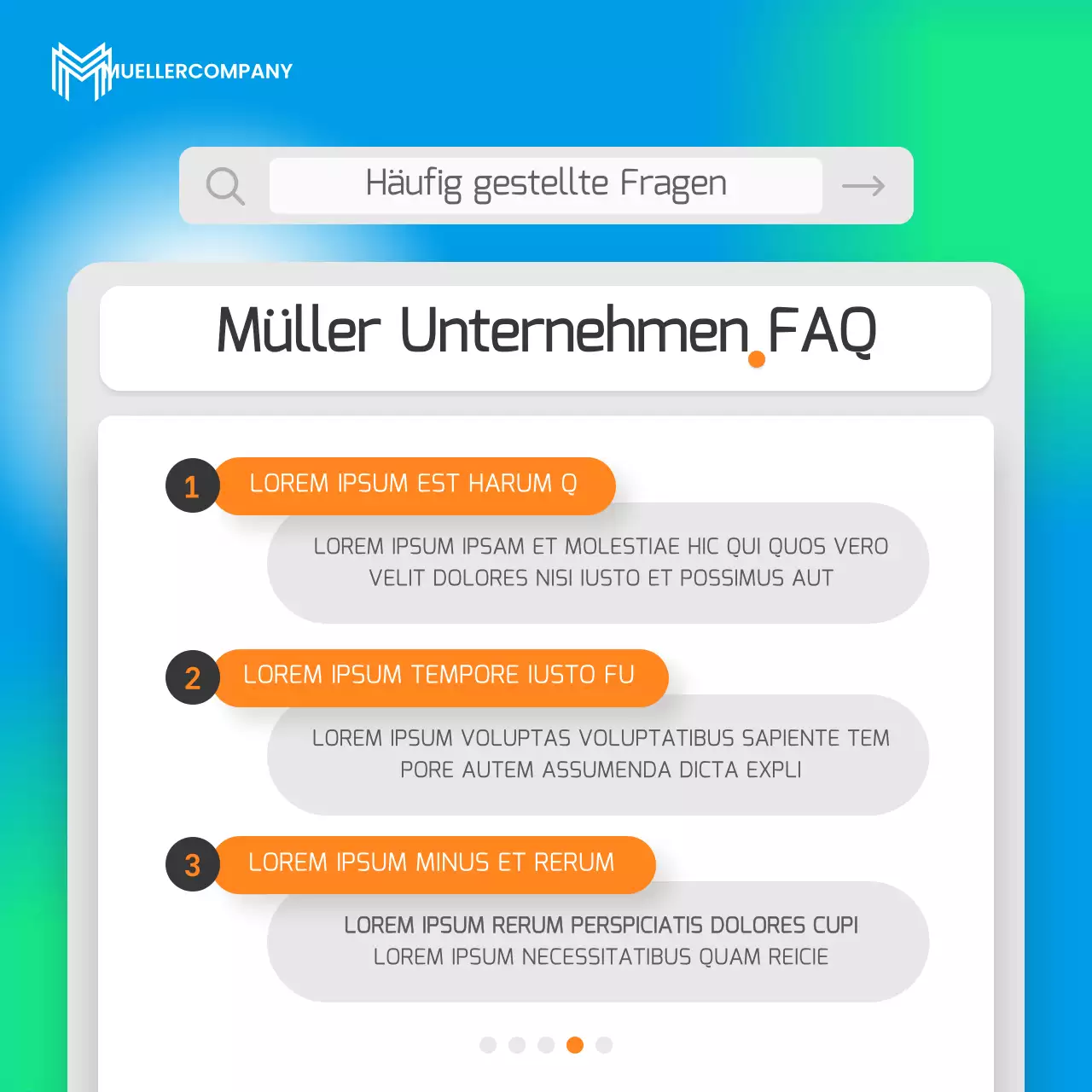 Ein einfaches blaues und fluoreszierendes Pitchbook für Unternehmen