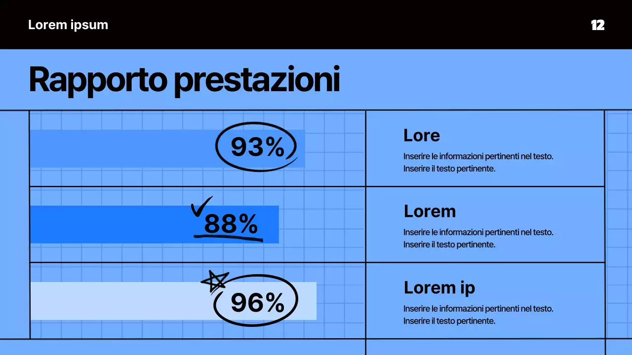 Materiale per riunioni kitsch in blu