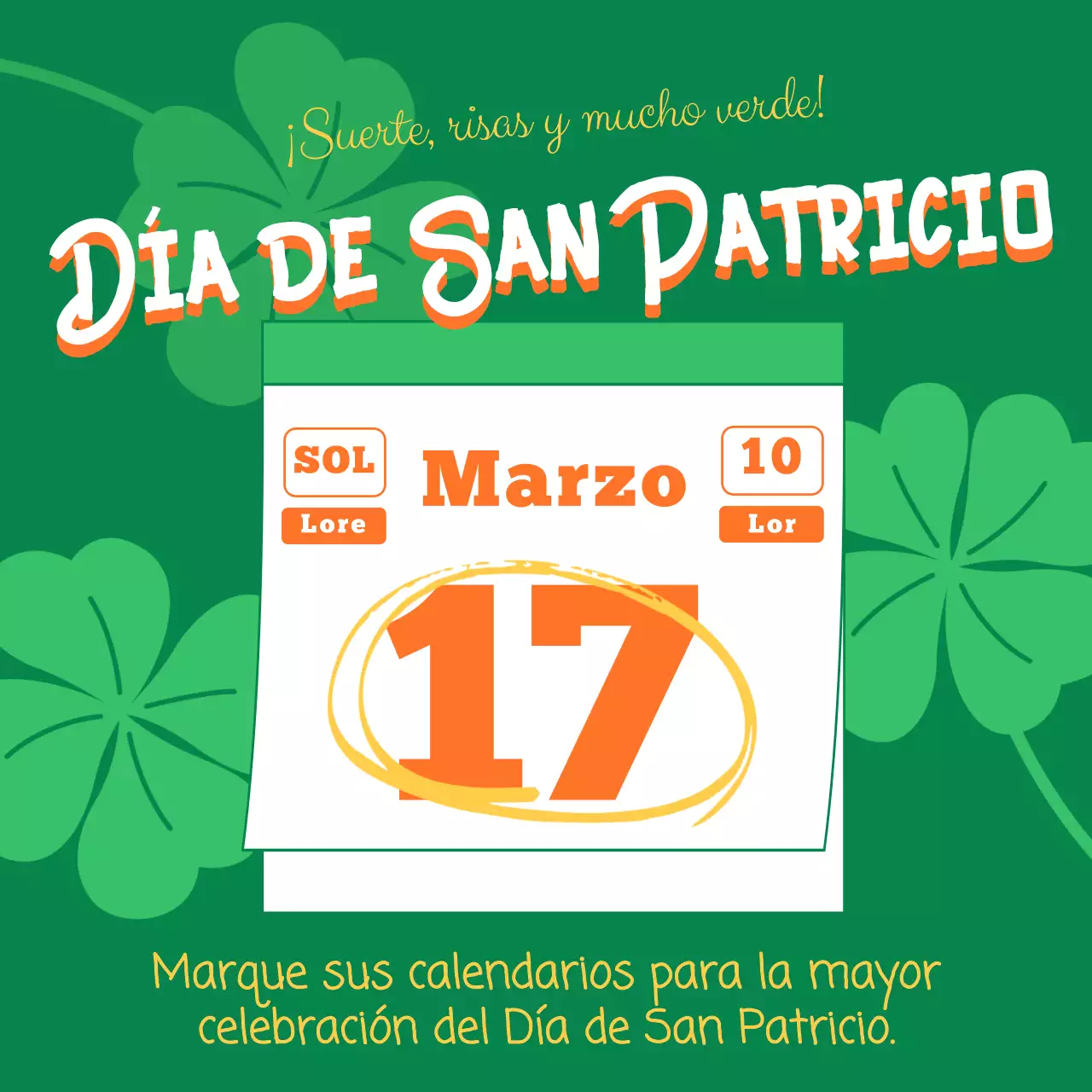 Promueva el Día de San Patricio en verde