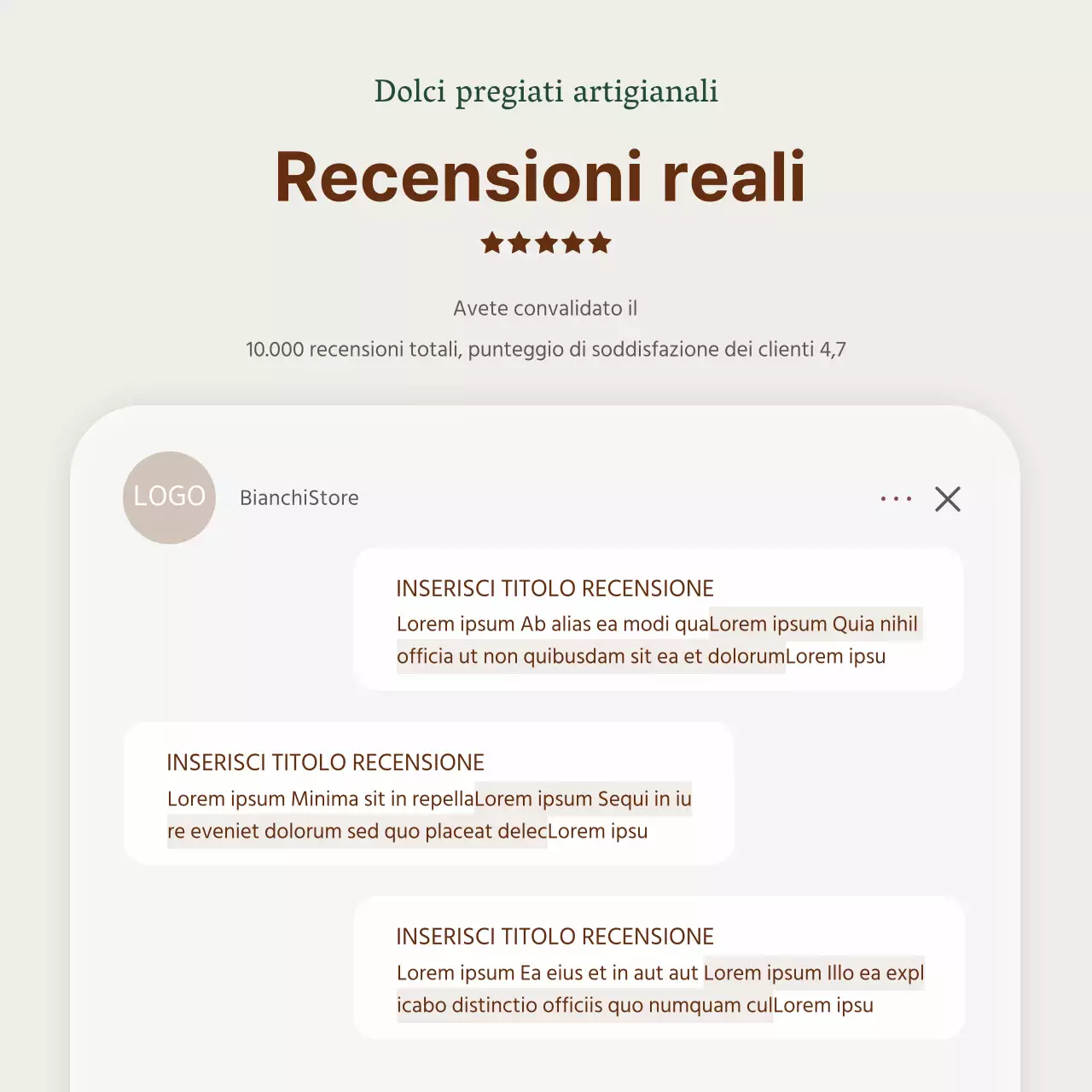 Pubblicità per un semplice set da regalo per le vacanze hanwa in beige e marrone