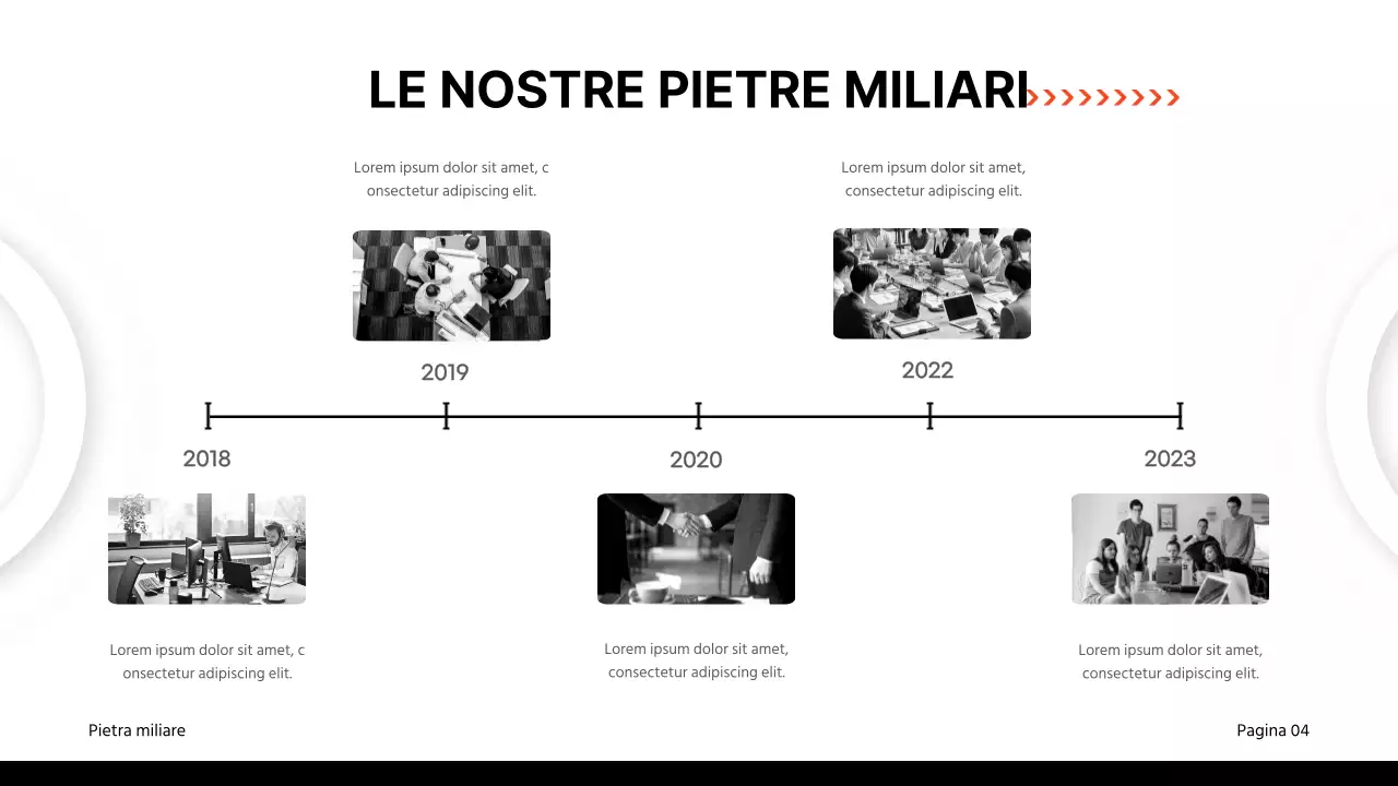 Materiale per relazioni aziendali classiche in nero e rosso