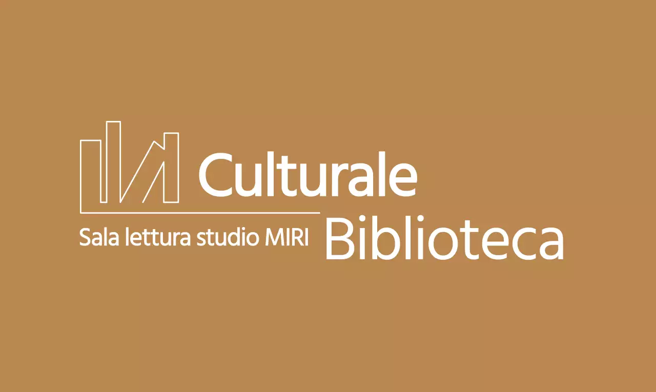 Logo illustrativo della sala di lettura semplice e moderna in beige