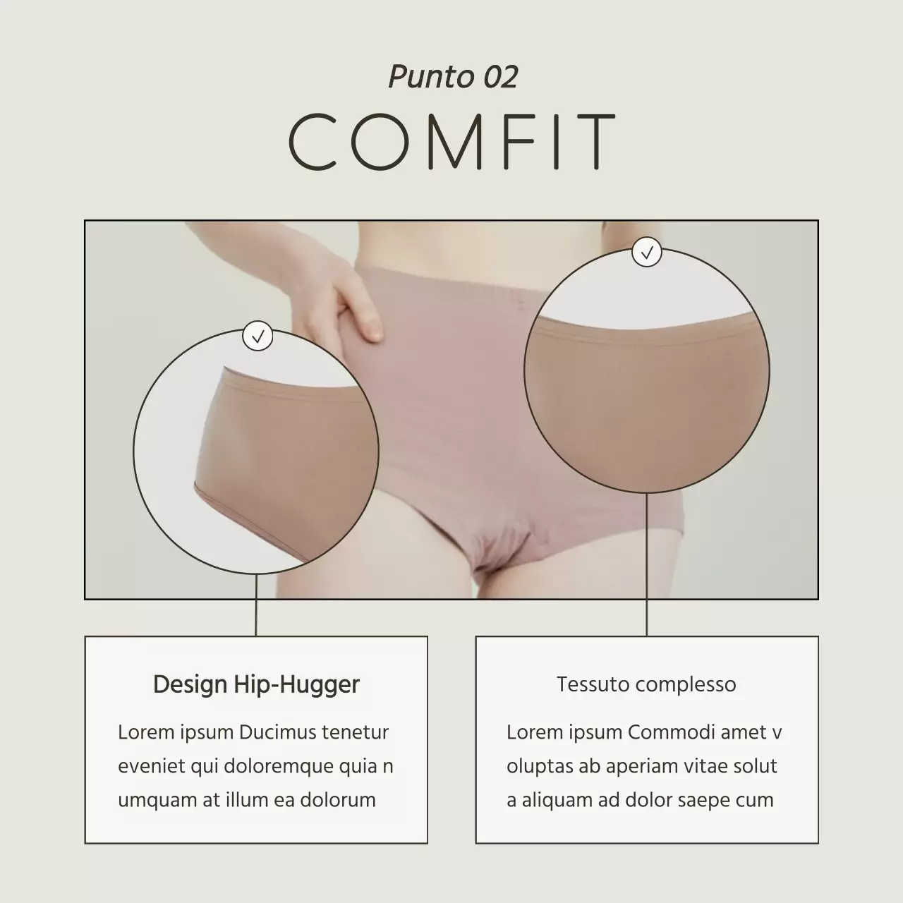 Pubblicità di biancheria intima semplice in bianco e chartreuse