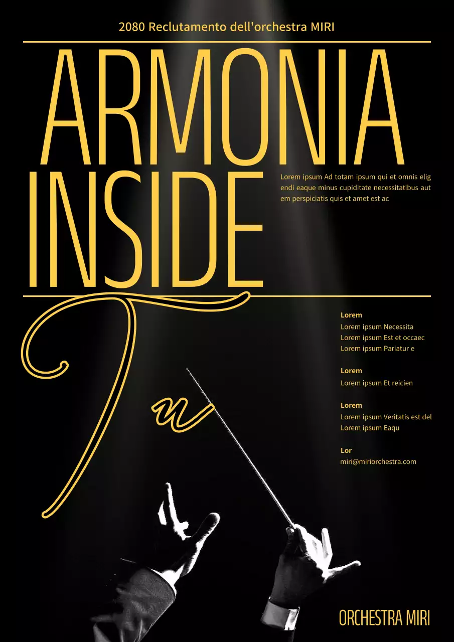 Un classico annuncio di assunzione in giallo e nero