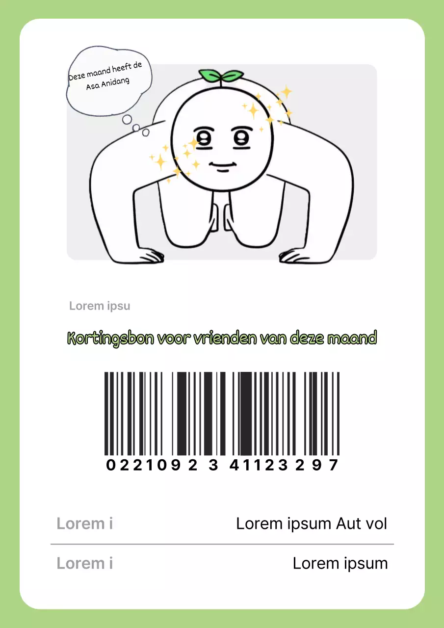 Een eenvoudige koning die gif ontvangt met een limoengroene achtergrond.