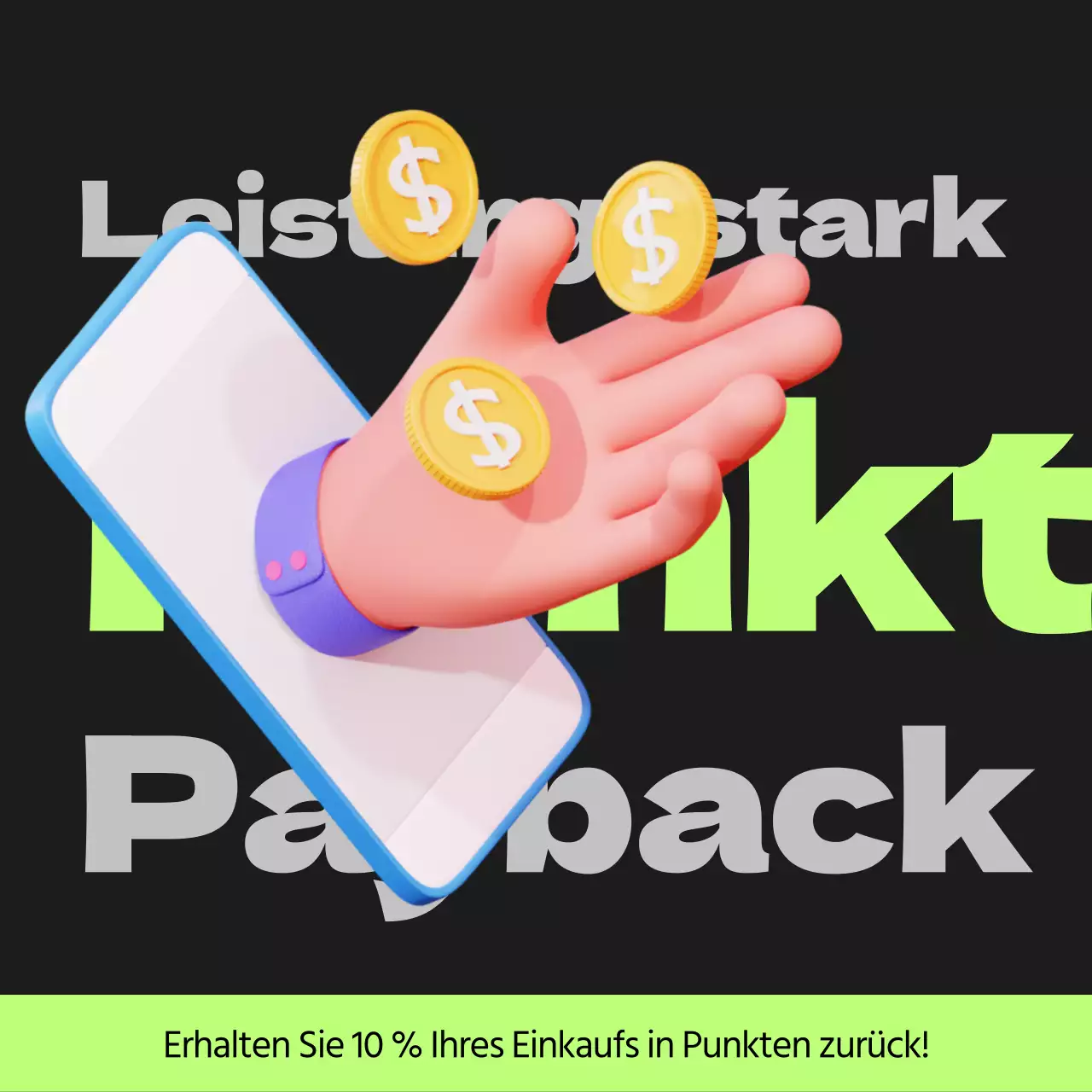 Cyberpunk points payback post in schwarz und lindgrün