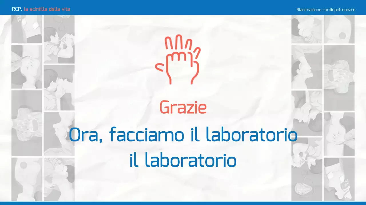 Materiale di formazione sulla RCP semplice in blu