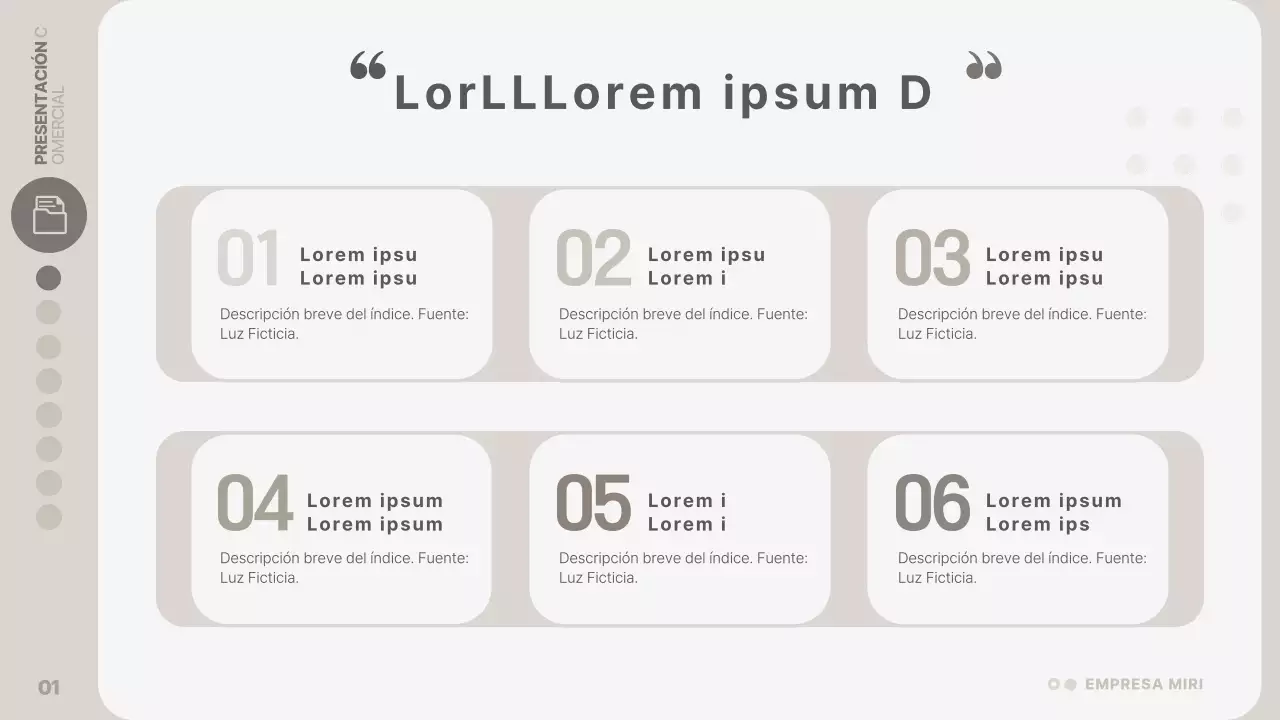 Informe de diseño moderno en beige y gris