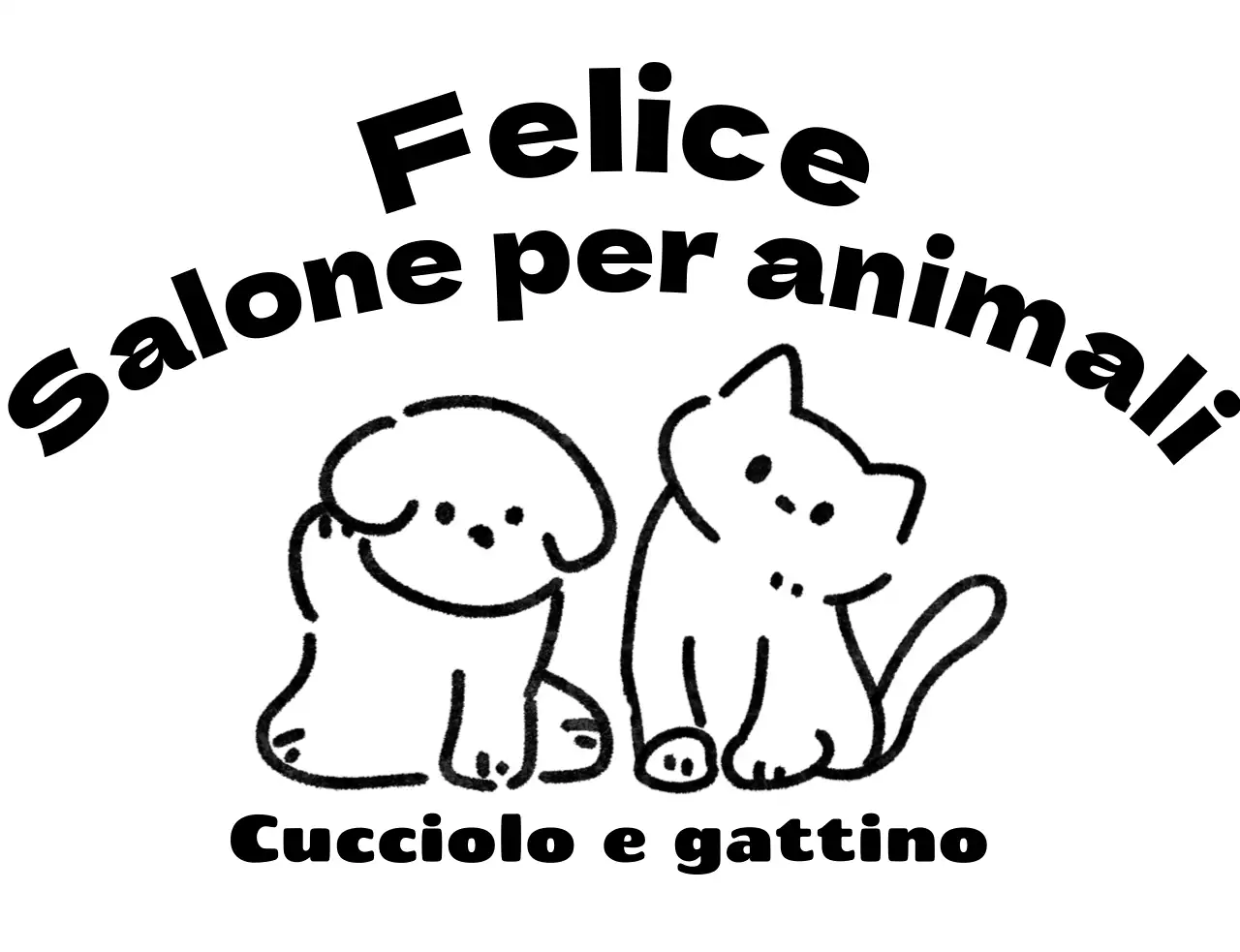 Un negozio di toelettatura per animali con simpatiche illustrazioni