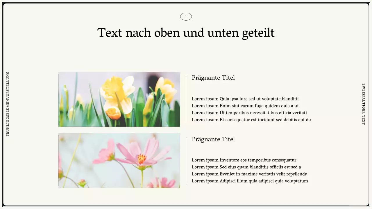 Vintage Frühling Blumen in Elfenbein Design Vorschlag