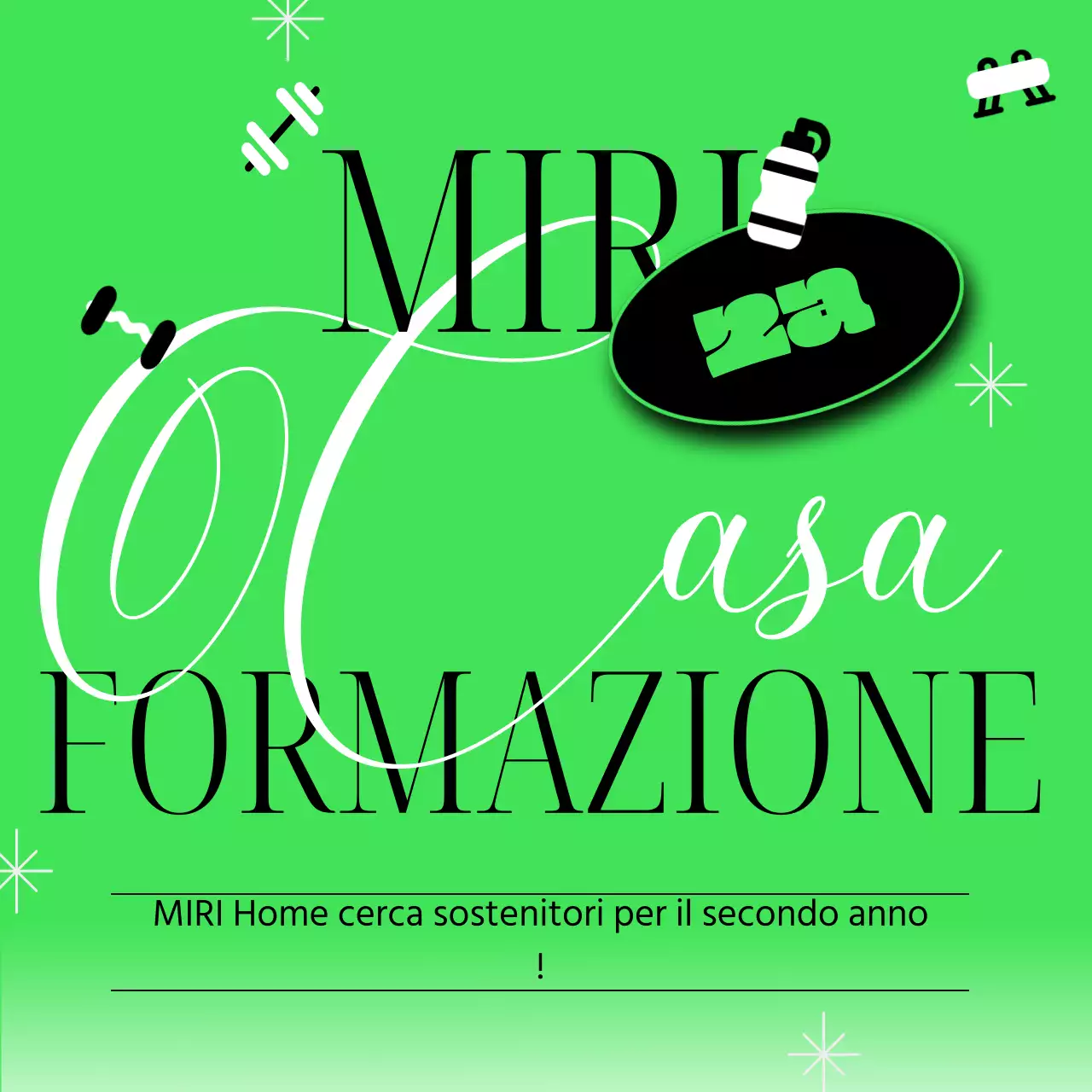 Reclutate sostenitori per un allenamento casalingo kitsch in neon e nero