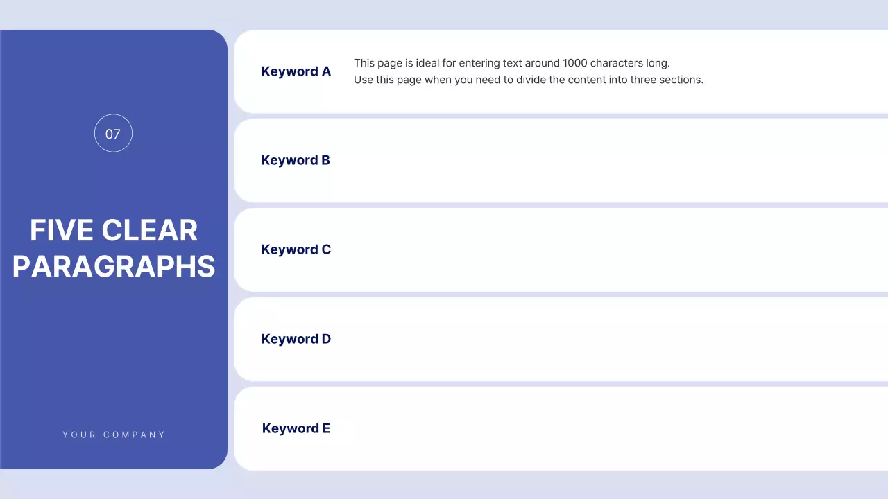 Một báo cáo giàu văn bản đơn giản có màu xanh lam 