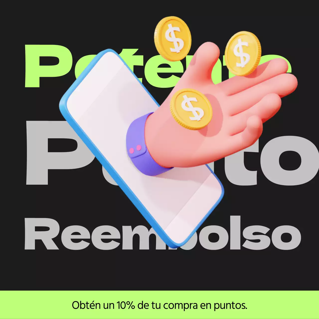 Cyberpunk points payback post en negro y verde lima