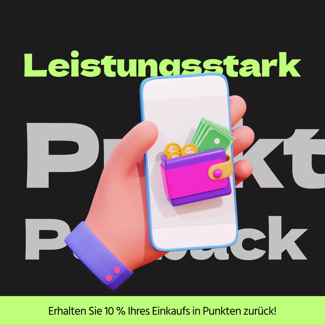 Cyberpunk points payback post in schwarz und lindgrün