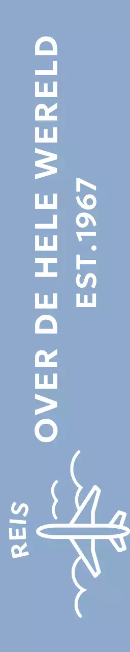 Een eenvoudig concept reisbureau met een vliegtuigillustratie