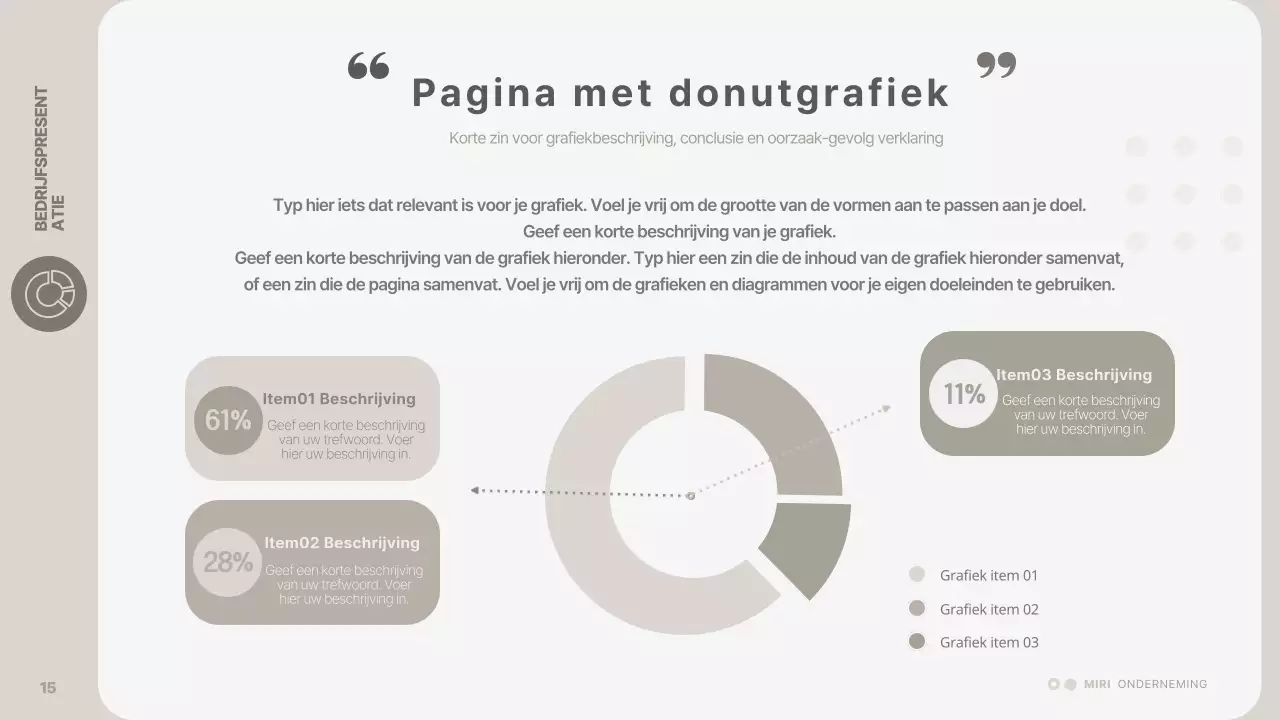 Een eenvoudige, beige bedrijfspresentatie