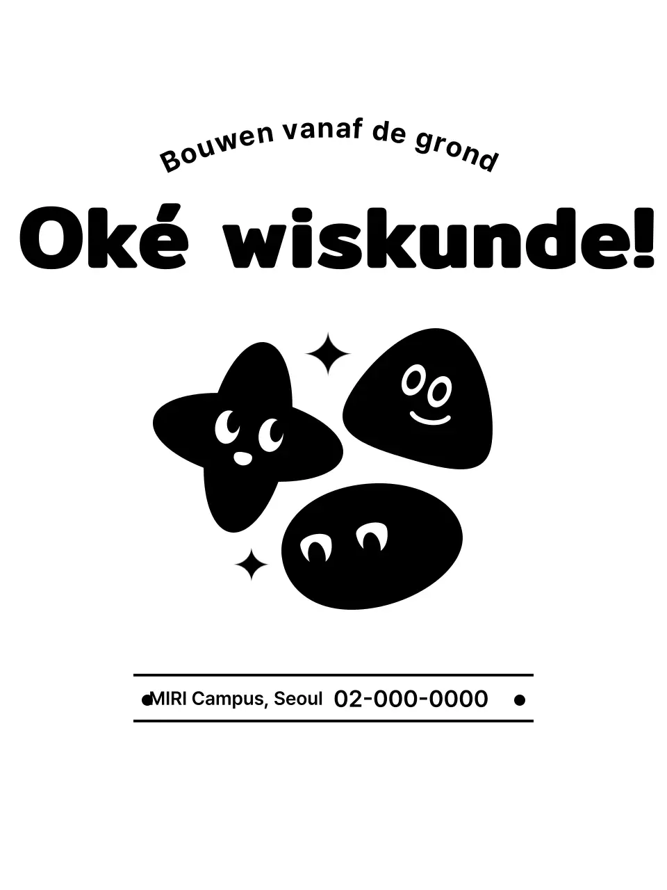 Wiskundeschool ontwerp met leuke vormen