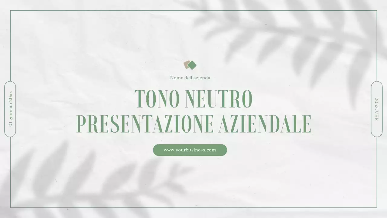 Materiale per relazioni aziendali a tema natura bianco e verde
